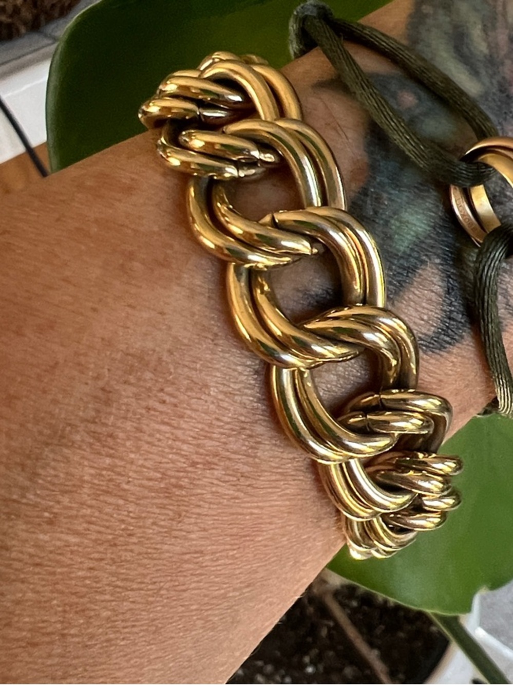 GIVENCHY Gold Chain Link Bracelet